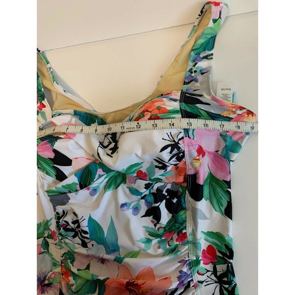 Shore Club Floral Tankini Top/Brief Attached Bra - Picture 8 of 9